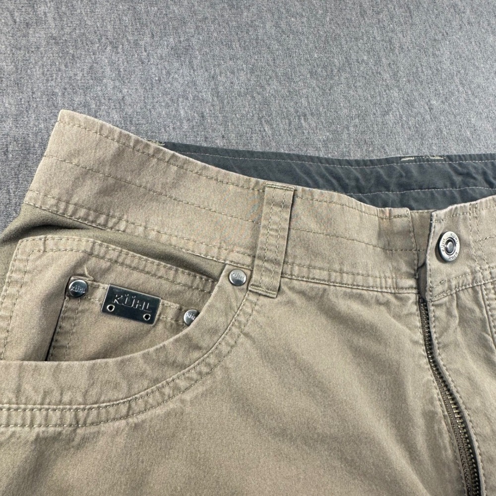 Kuhl Radikl Men 34x30 Khaki Brown Enduro Hybrid Hiking Work Pants
